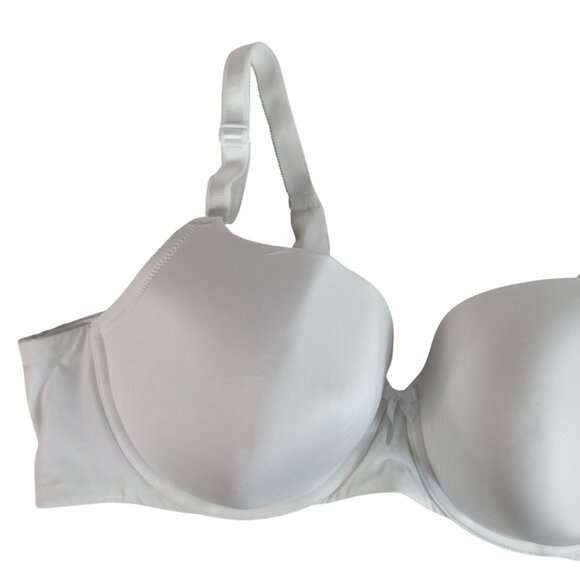 Torrid Curve Perfect T Shirt Push Up Bra White 44B Underwire Adj Seamless Molded - Picture 2 of 9